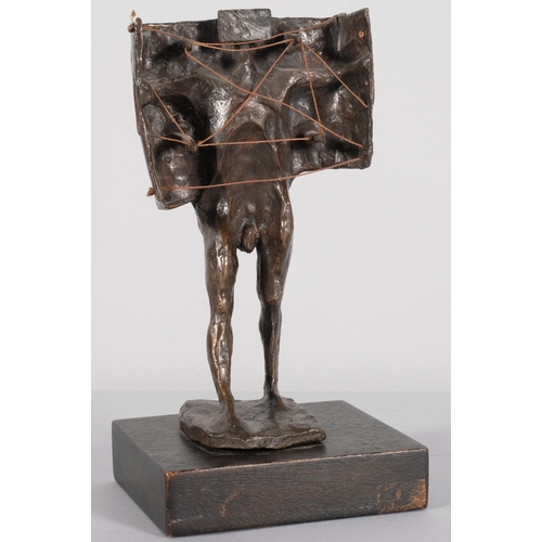 109 - Michael Ayrton (1921 - 1975), Small Standing Maze; study of Icarus 1965, patinated bronze sculpture ... 