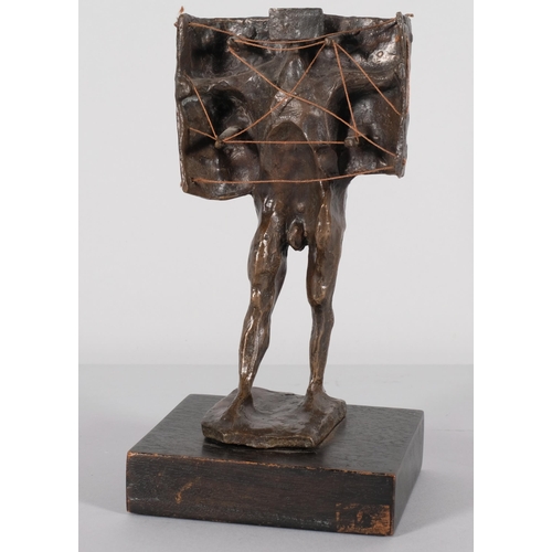 109 - Michael Ayrton (1921 - 1975), Small Standing Maze; study of Icarus 1965, patinated bronze sculpture ... 