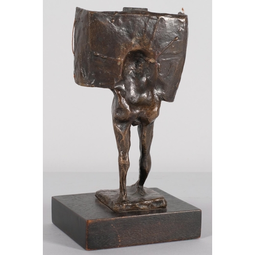 109 - Michael Ayrton (1921 - 1975), Small Standing Maze; study of Icarus 1965, patinated bronze sculpture ... 