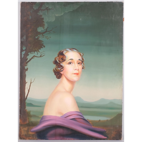 117 - William Acton (1906 - 1945), The Duchess of Villarosa, oil on canvas, 82cm x 61cm, inscribed verso, ... 