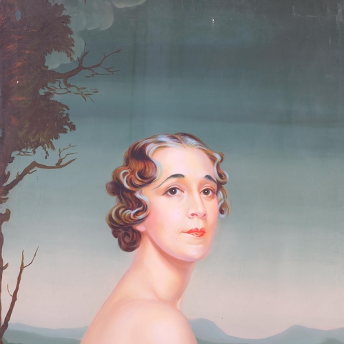 117 - William Acton (1906 - 1945), The Duchess of Villarosa, oil on canvas, 82cm x 61cm, inscribed verso, ... 