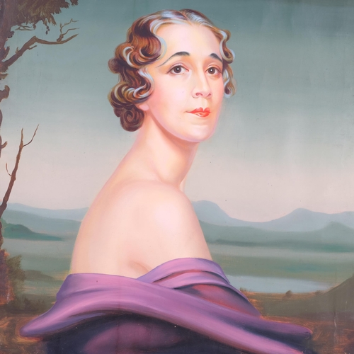 117 - William Acton (1906 - 1945), The Duchess of Villarosa, oil on canvas, 82cm x 61cm, inscribed verso, ... 