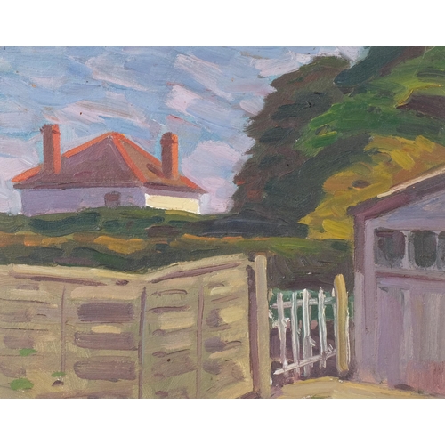 144 - William Warden RBA (1908 - 1982), Winchelsea Beach, oil on board, artist's label verso, 23cm x 30cm,... 