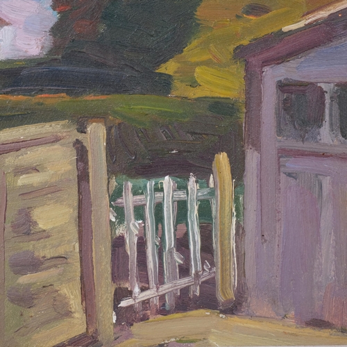 144 - William Warden RBA (1908 - 1982), Winchelsea Beach, oil on board, artist's label verso, 23cm x 30cm,... 