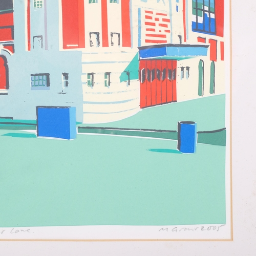 145 - M Grant, the Carter family on Coldharbour Lane, colour screenprint, 2005, inscribed and signed in pe... 