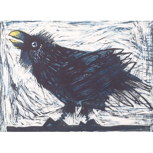 158 - Ken Townsend (1931 - 1999), Raven, coloured etching, signed in pencil, printer's proof, plate 40cm x... 