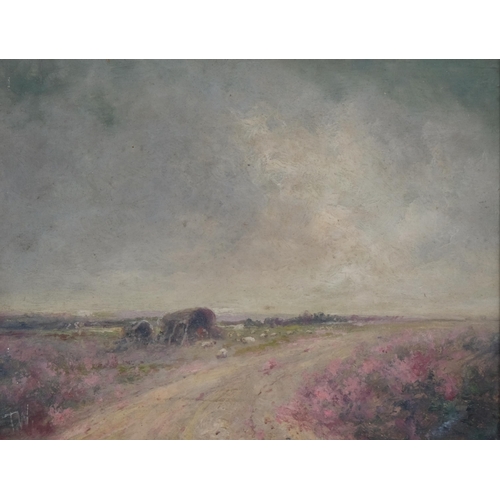 160 - Terrick Williams (1860 - 1936), By The Roadside, oil on board, signed with monogram, 16cm x 21cm, fr... 