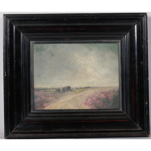 160 - Terrick Williams (1860 - 1936), By The Roadside, oil on board, signed with monogram, 16cm x 21cm, fr... 