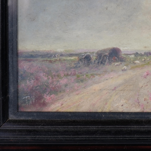 160 - Terrick Williams (1860 - 1936), By The Roadside, oil on board, signed with monogram, 16cm x 21cm, fr... 