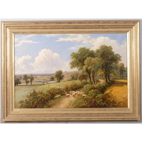 162 - Henry Maidment (active 1889 - 1914), pair of rural landscapes, oil on canvas, 51cm x 76cm, framed