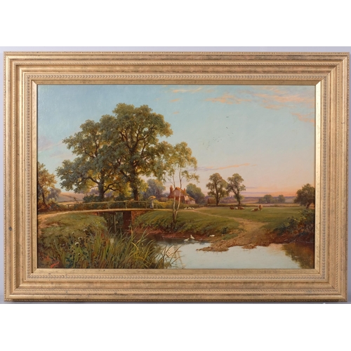 162 - Henry Maidment (active 1889 - 1914), pair of rural landscapes, oil on canvas, 51cm x 76cm, framed