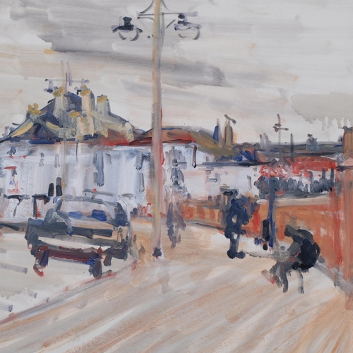 210 - Rouse, street scene, oil on paper, 1996, sheet 41cm x 51cm, unframed