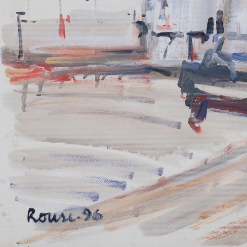 210 - Rouse, street scene, oil on paper, 1996, sheet 41cm x 51cm, unframed