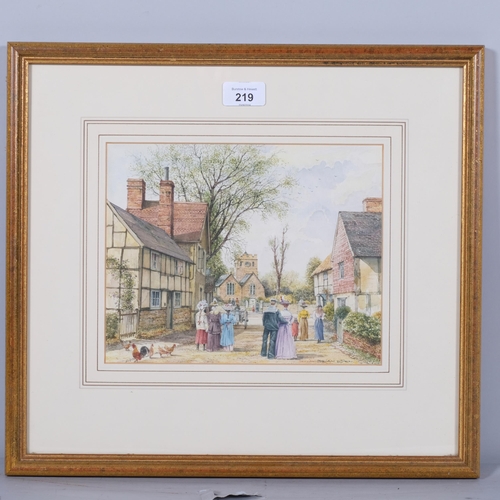 219 - Brian Eden, Charlwood Surrey, watercolour, 20cm x 25cm, framed