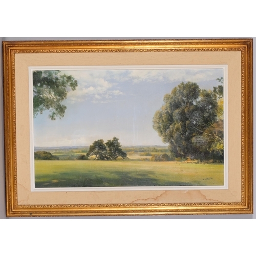 120 - Frank Wootton (1914 - 1988), landscape view from Vinehall to Battle, oil on canvas, 50cm x 81cm, fra... 