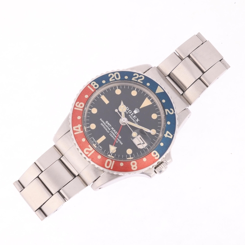 1004 - ROLEX - a stainless steel Oyster Perpetual GMT-Master 'Pepsi' automatic calendar bracelet watch, ref... 