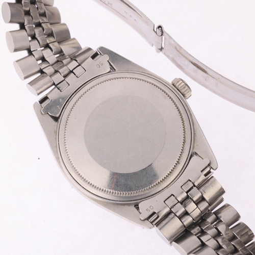 1006 - ROLEX - a stainless steel Oyster Perpetual Datejust automatic calendar bracelet watch, ref. 1603, ci... 