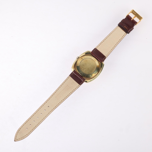 1027 - OMEGA - a Vintage gold plated De Ville automatic calendar wristwatch, circa 1960s, champagne dial wi... 