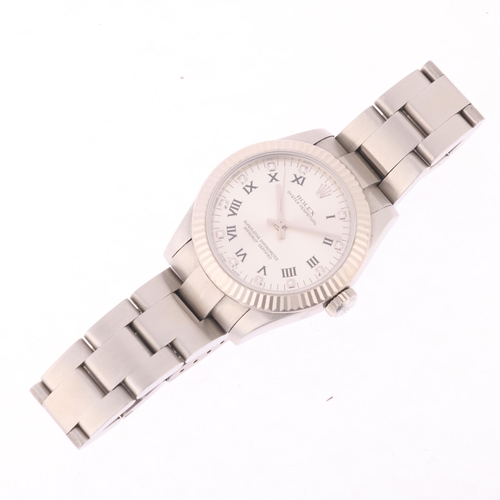 1028 - ROLEX - a lady's stainless steel Oyster Perpetual 31 automatic bracelet watch, ref. 177234, circa 20... 