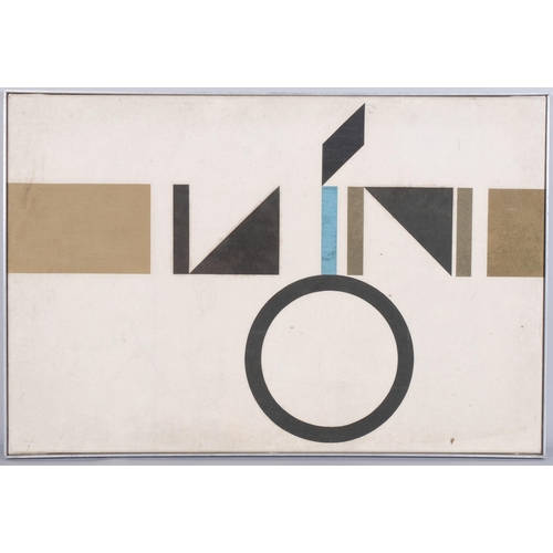 23 - John Hambleton Holdcroft (1926 - 2014) NDD FSIAD FCSD, abstract geometric, mixed media oil/collage o... 