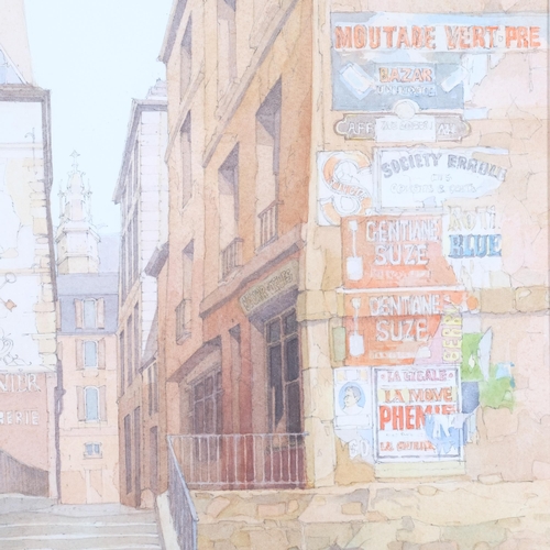 25 - John Hambleton Holdcroft (1926 - 2014) NDD FSIAD FCSD, passage way in Paris, watercolour, 37cm x 28c... 