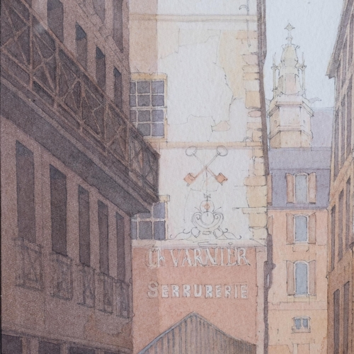 25 - John Hambleton Holdcroft (1926 - 2014) NDD FSIAD FCSD, passage way in Paris, watercolour, 37cm x 28c... 