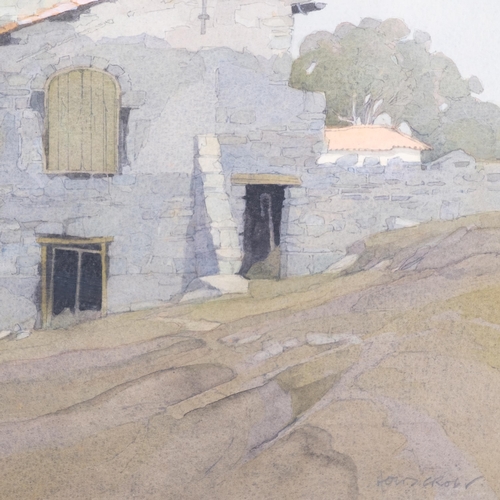 26 - John Hambleton Holdcroft (1926 - 2014) NDD FSIAD FCSD, Continental buildings, watercolour, 25cm x 40... 