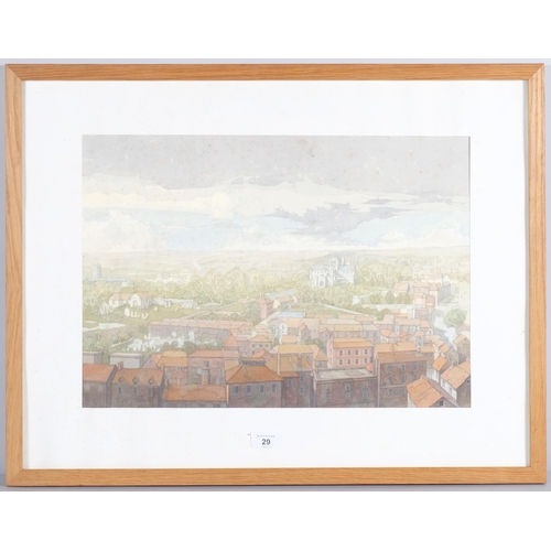 29 - John Hambleton Holdcroft (1926 - 2014) NDD FSIAD FCSD, Madeira landscape, watercolour, 35cm x 49cm, ... 