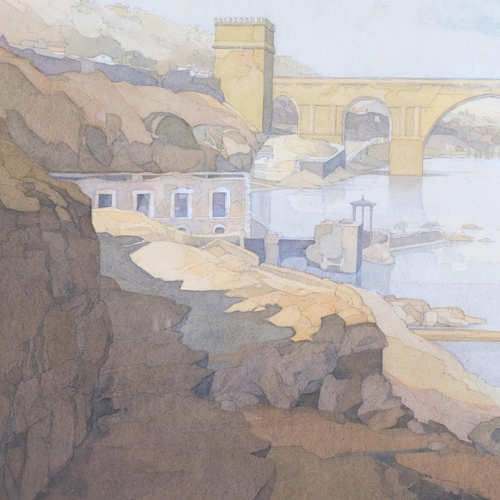 30 - John Hambleton Holdcroft (1926 - 2014) NDD FSIAD FCSD, Madeira river scene, watercolour, 33cm x 49cm... 