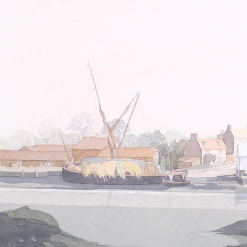 33 - John Hambleton Holdcroft (1926 - 2014) NDD FSIAD FCSD, River Colne Essex, watercolour, 28cm x 45cm, ... 