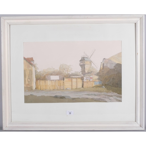 38 - John Hambleton Holdcroft (1926 - 2014) NDD FSIAD FCSD, rear of Moulin Rouge Montmartre, watercolour,... 