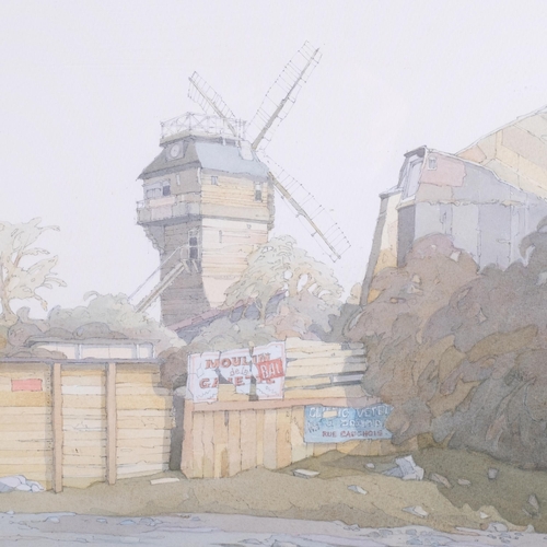 38 - John Hambleton Holdcroft (1926 - 2014) NDD FSIAD FCSD, rear of Moulin Rouge Montmartre, watercolour,... 