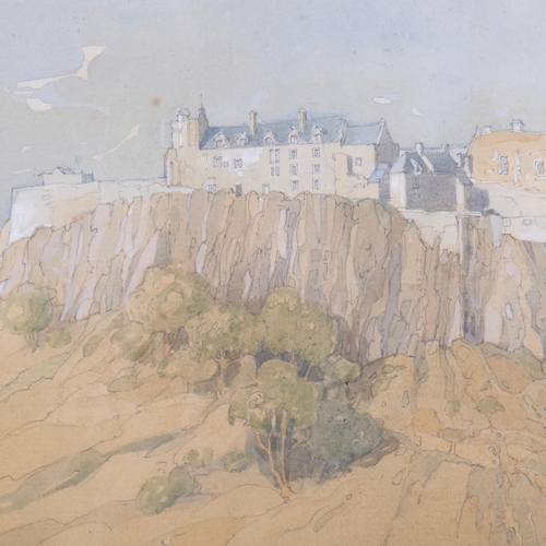 41 - John Hambleton Holdcroft (1926 - 2014) NDD FSIAD FCSD, Stirling Castle, Scotland, watercolour, 17cm ... 