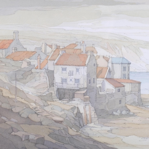 42 - John Hambleton Holdcroft (1926 - 2014) NDD FSIAD FCSD, coastal buildings, watercolour, 23cm x 34cm, ... 