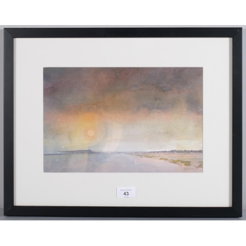 43 - John Hambleton Holdcroft (1926 - 2014) NDD FSIAD FCSD, landscape, 21cm x 32cm, framed