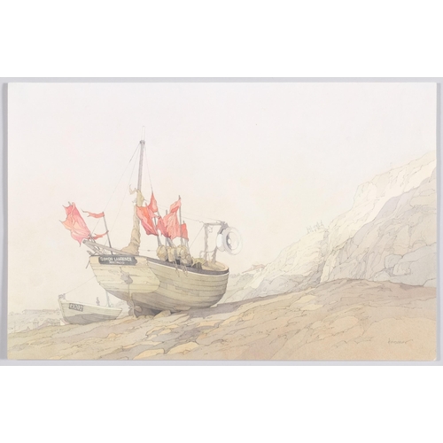 64 - John Hambleton Holdcroft (1926 - 2014) NDD FSIAD FCSD, 3 Hastings views, watercolour, unframed (3)