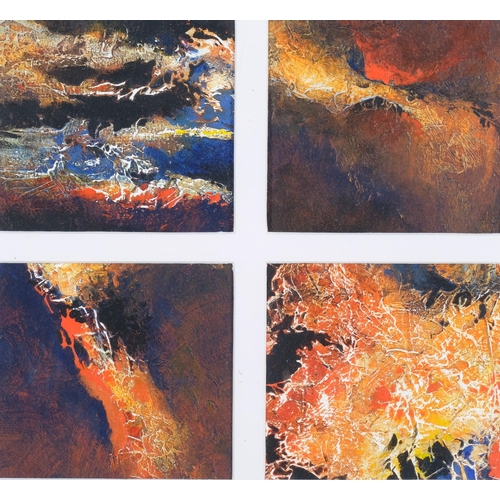 81 - John Hambleton Holdcroft (1926 - 2014) NDD FSIAD FCSD, 9 small abstract compositions, acrylic/waterc... 