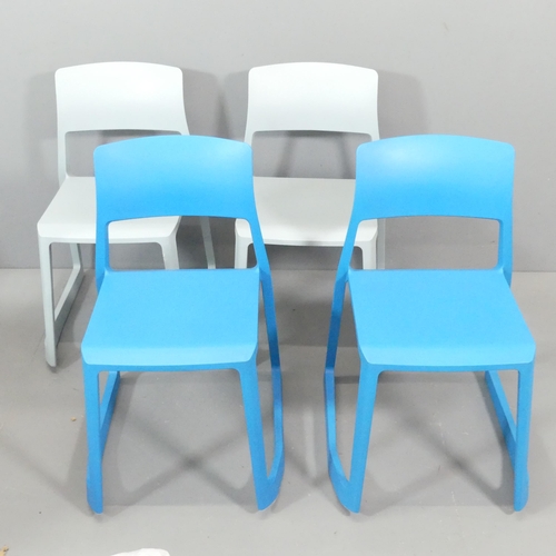 3052 - VITRA - A set of four Tip Ton chairs by Edward Barber and Jay Osgerby with moulded maker's marks. Cu... 