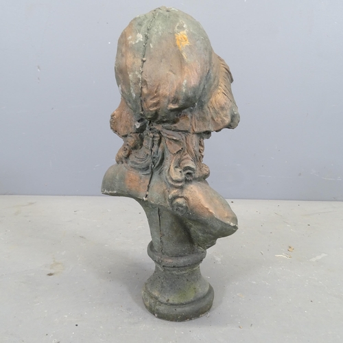 3106 - A cast composite bust, study of a peasant girl. Height 44cm.