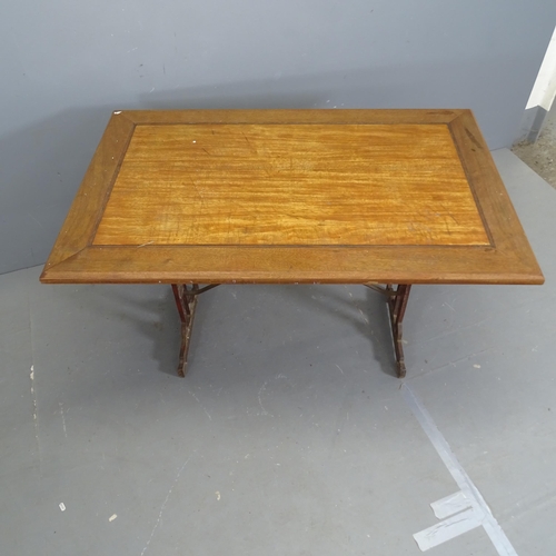 3154 - LOUIS VUITTON - A rare original Art Deco table, with maker's relief medallion, produced as part of a... 