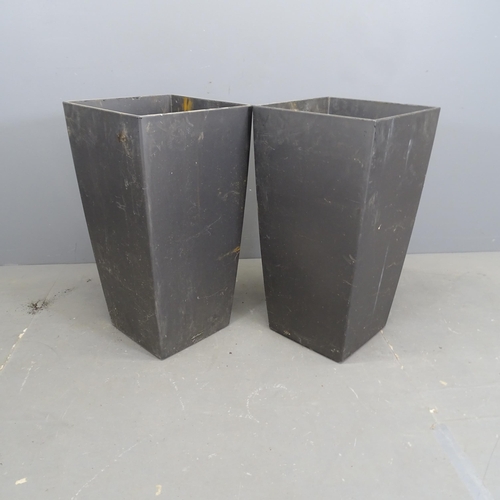 3173 - A pair of large plastic plant pots. 40x75cm.