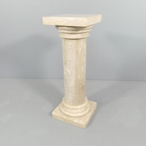 3228 - A five section marble pedestal. 36x95cm.