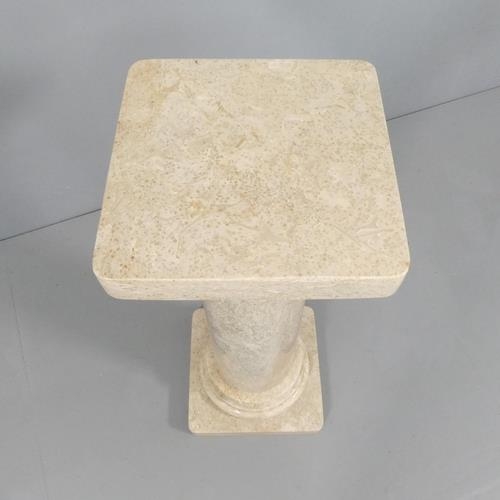 3228 - A five section marble pedestal. 36x95cm.