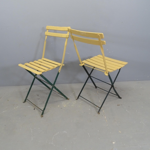 3256 - A set of six Parisienne folding bistro café chairs.