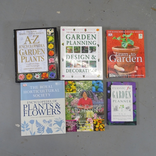 3301 - Six various Gardening books, including the Royal Horticultural Society Encyclopedia of Plants and Fl... 