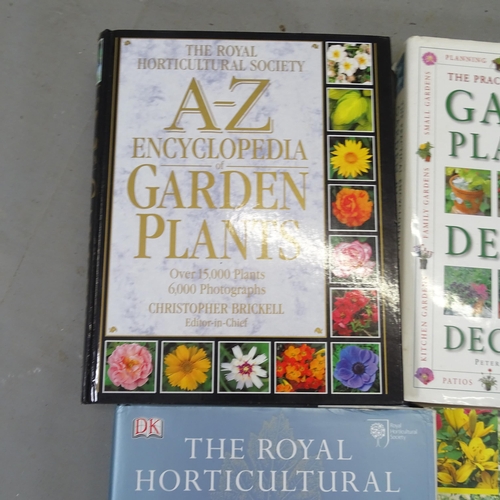 3301 - Six various Gardening books, including the Royal Horticultural Society Encyclopedia of Plants and Fl... 