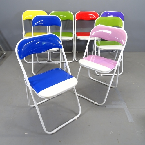 3329 - A set of eight contemporary folding chairs, with moulded maker's marks for Harbour Housewares... 