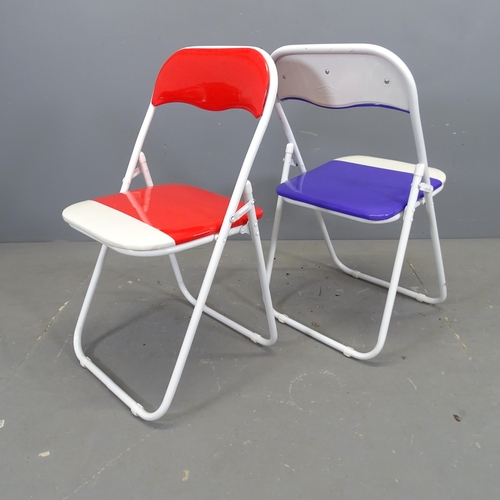 3329 - A set of eight contemporary folding chairs, with moulded maker's marks for Harbour Housewares... 