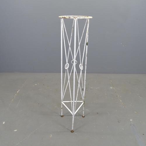 3335 - A painted wirework plant stand / obelisk. Height 90cm.