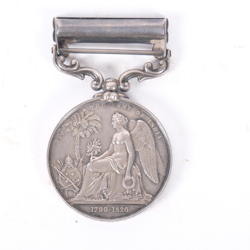 124 - An Army of India 1799 - 1826 medal with ADA bar, named to Lieut H. Stamford, Artillery